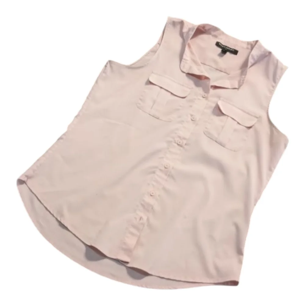 Banana Republic Pastel Pink Sleeveless Blouse - Picture 5 of 6